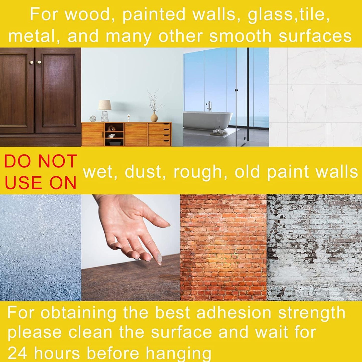 Wall Adhesive Stickers(Hanging Nails+Waterproof 10 Pcs.)