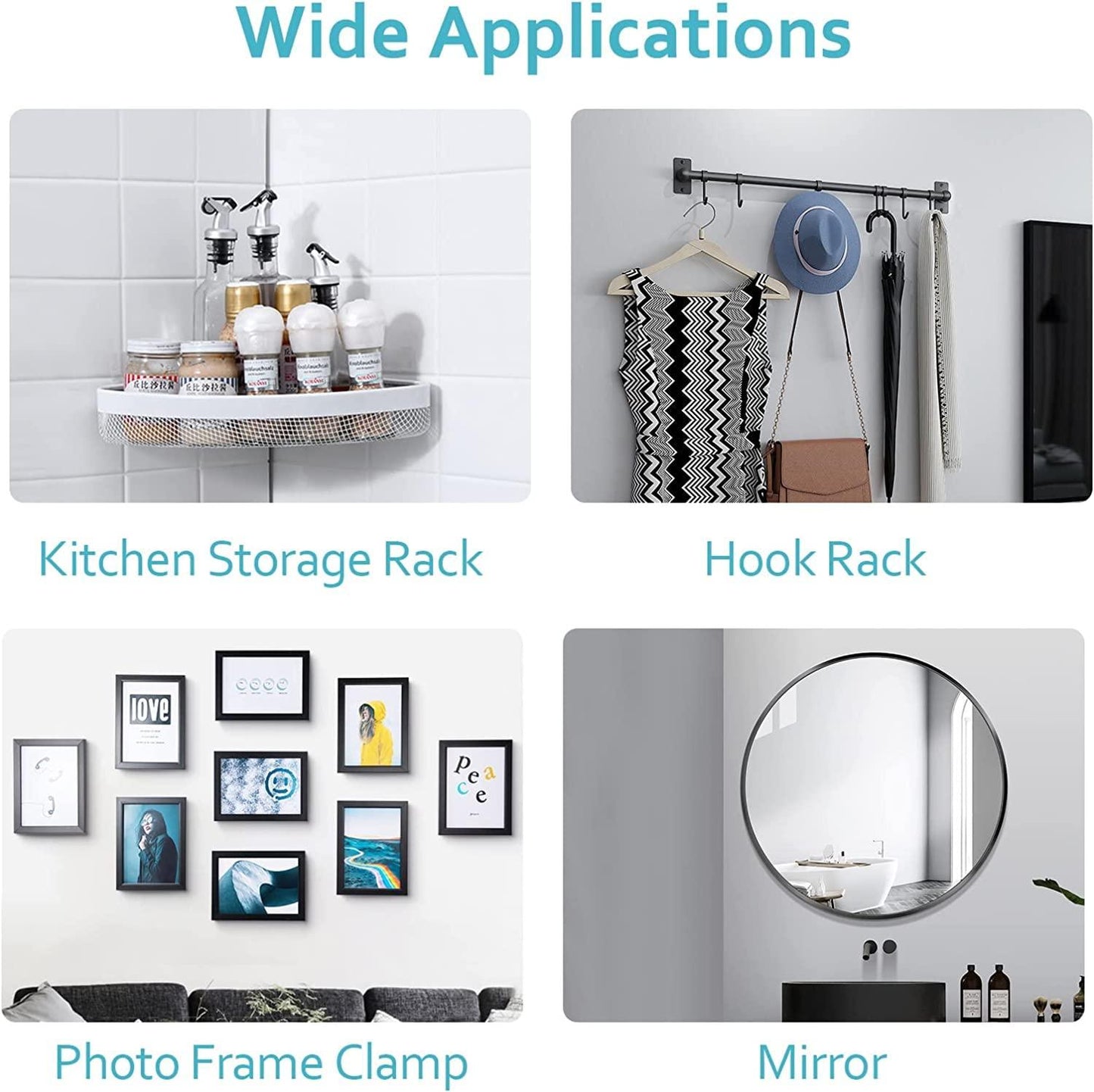 Wall Adhesive Stickers(Hanging Nails+Waterproof 10 Pcs.)