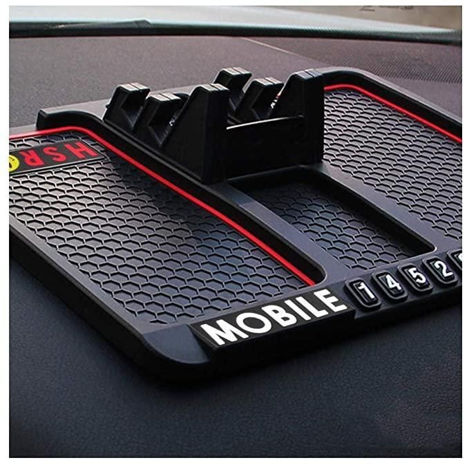 Anti-Slip Silicone Pad and Mobile Holder for Car Dashboard